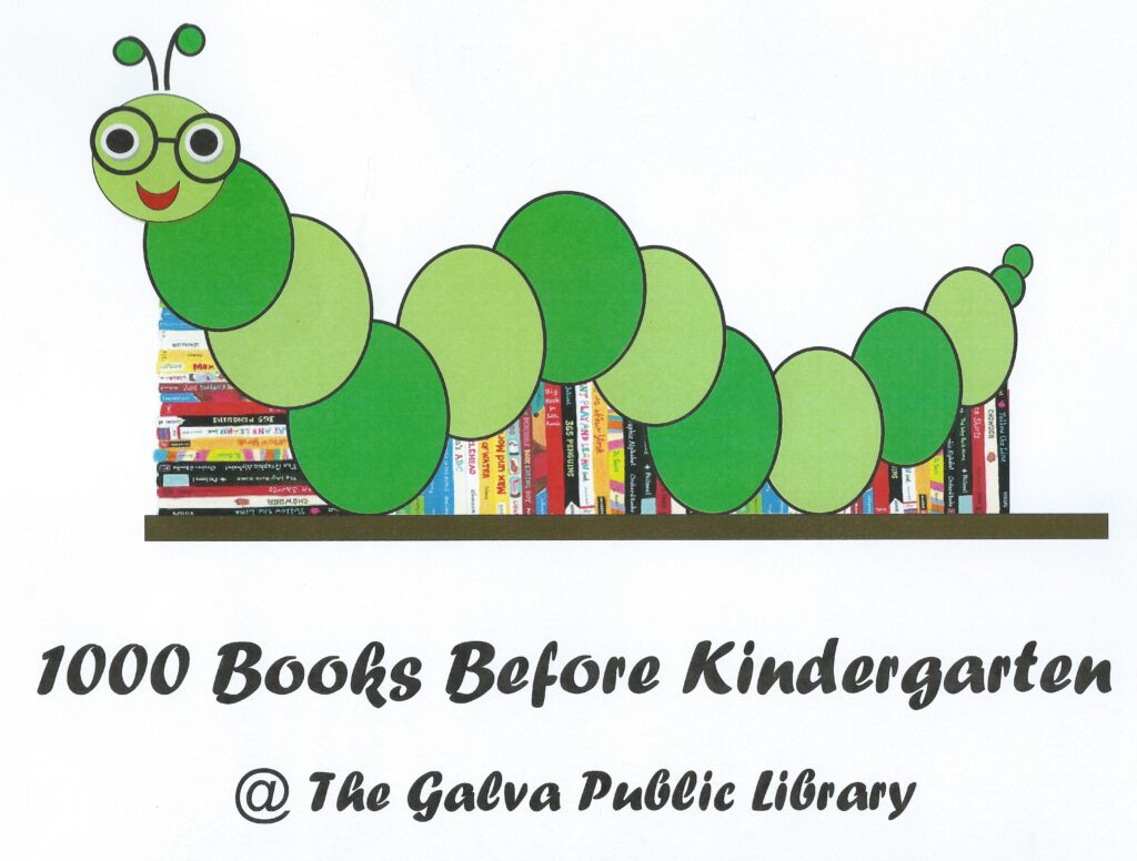 Cartoon caterpillar with books in the background