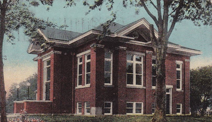 Original Galva Library building in 1910 before addition was added to west/back side